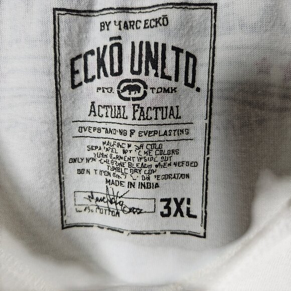 Ecko Unltd. Mens T-Shirt 3XL Off-White Graphic Tee By Marc Ecko 100% Cotton - Picture 3 of 5